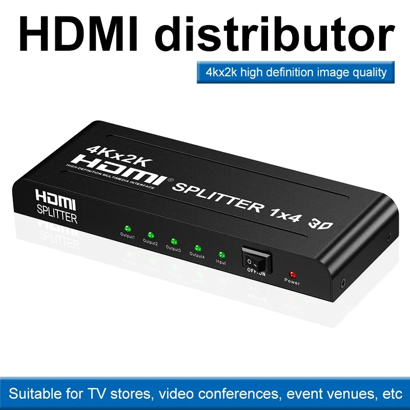 

Несколько наборов HDMI сигналов одновременный разветвитель HDMI 4K HDMI 1 в 4 Выход видео высокой четкости с одним и тем же экраном