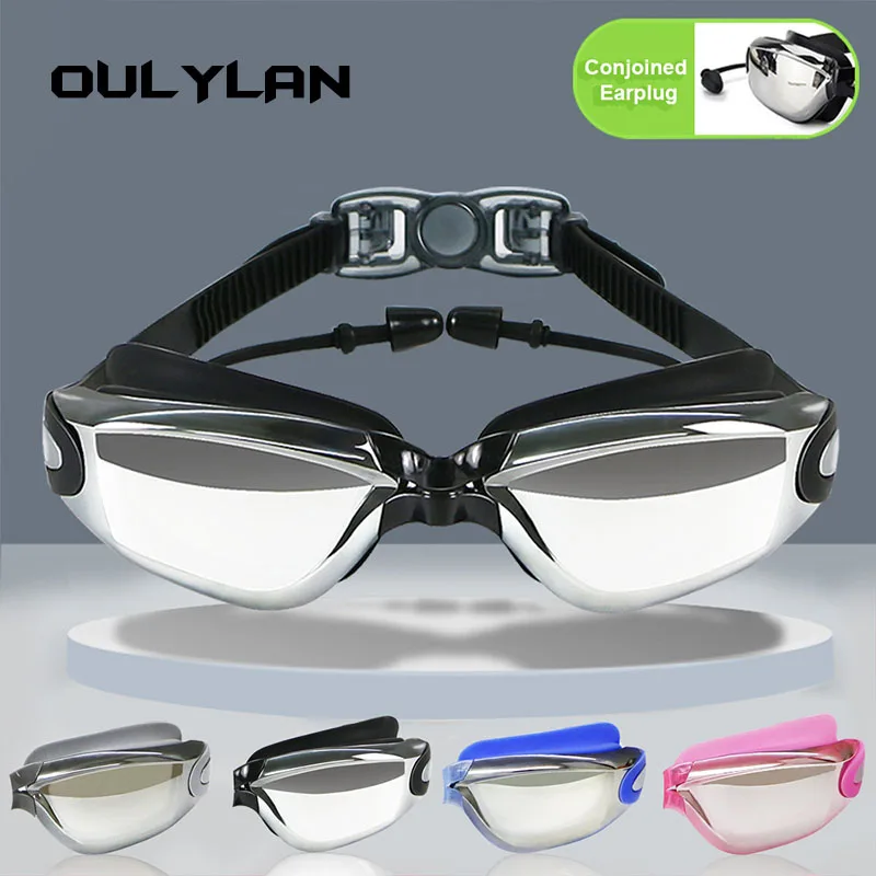 

Optical Swimming Goggles Men Women Myopia Diving Glasses Pool Earplug Waterproof Swim Eyewear Anti-fog Prescription for Adult