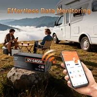 Batterie Lithium LiFePO4 Humsienk 12V 640Ah 8KWh avec BMS 250A intégré, surveillance en temps réel, plus de 15000 cycles profonds pour usage extérieur/domestique 2