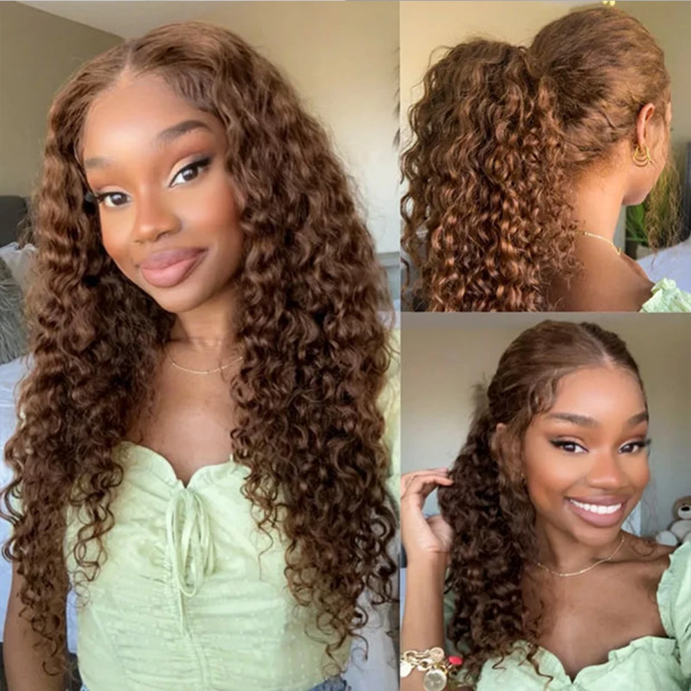 360 Full HD Lace Glueless Wig Human Hair Deep Curly Wave Frontal 250 Density lace front wig human hair wigs 360 lace wig