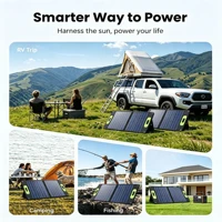 Panneau solaire monocristallin pliable ETFE 60W, module solaire étanche, générateur solaire portable pour station d'alimentation, camping, jardin, camping-car, caravane, bateau, charge de batterie 12V 7
