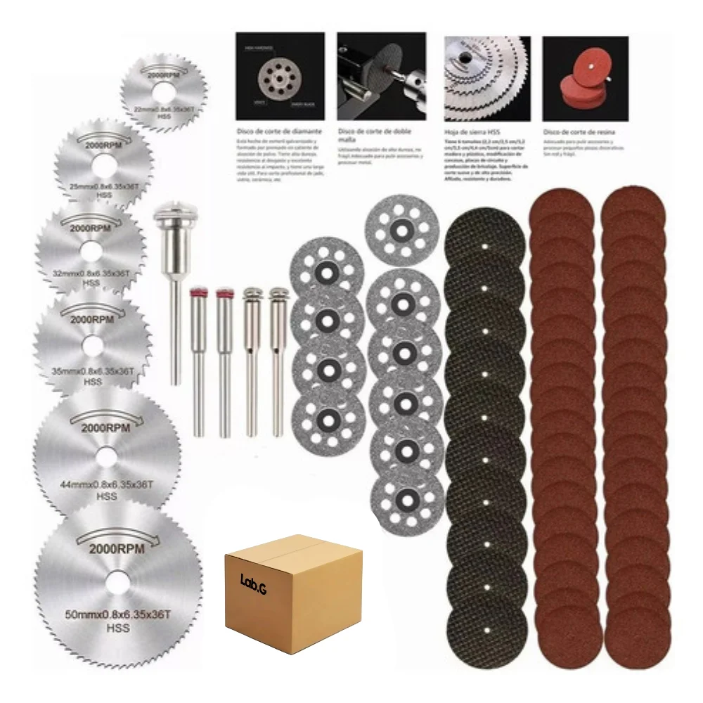 66 Kit Discos Corte Sierra Hss Para Dremel Mototool Taladro Lab.G