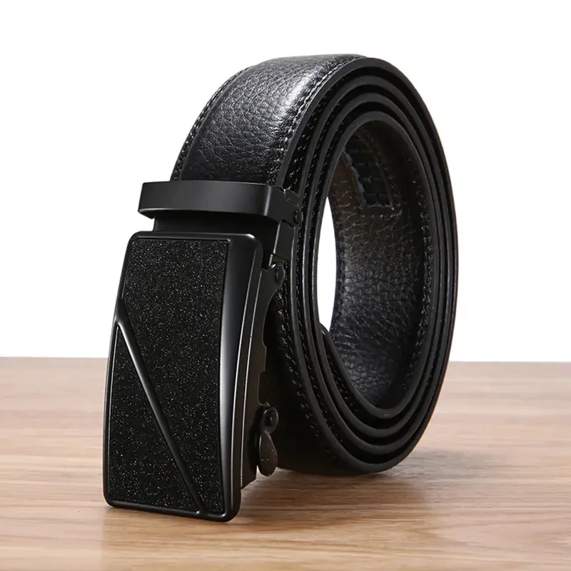 men automatic men's belts wide belts leather belt direct supply black genuine leather luxury brand leather belt mens belt