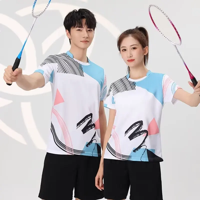 

Парные костюмы для пинг-понга для мужчин и женщин, Детские комплекты для тенниса, гольфа и волейбола, Спортивная дышащая одежда из двух предметов