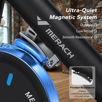 MERACH Exercise Bike Brake Pad/Magnetic Stationary Bike with Exclusive App Low Noise Indoor Cycling Bike with Fitness Courses B2 5