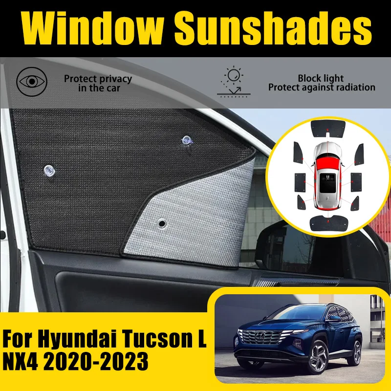 

Car Full Covers Sunshade For Hyundai Tucson L NX4 LWB 2020-2023 2021 2022 Car Anti-UV Sun Visors Visor Window Visor Accessories