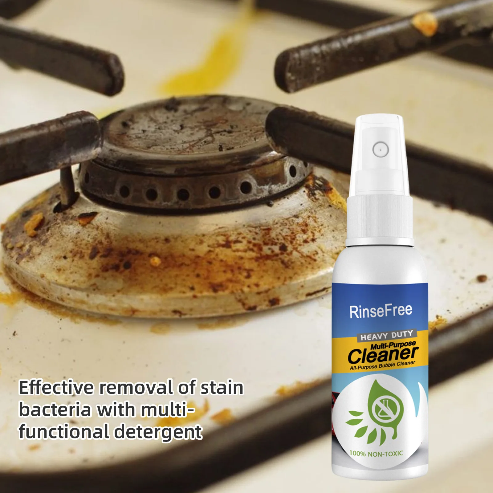 Heavy Duty Oil Cleaner Foam For Kitchen Cooktop Grill Oven