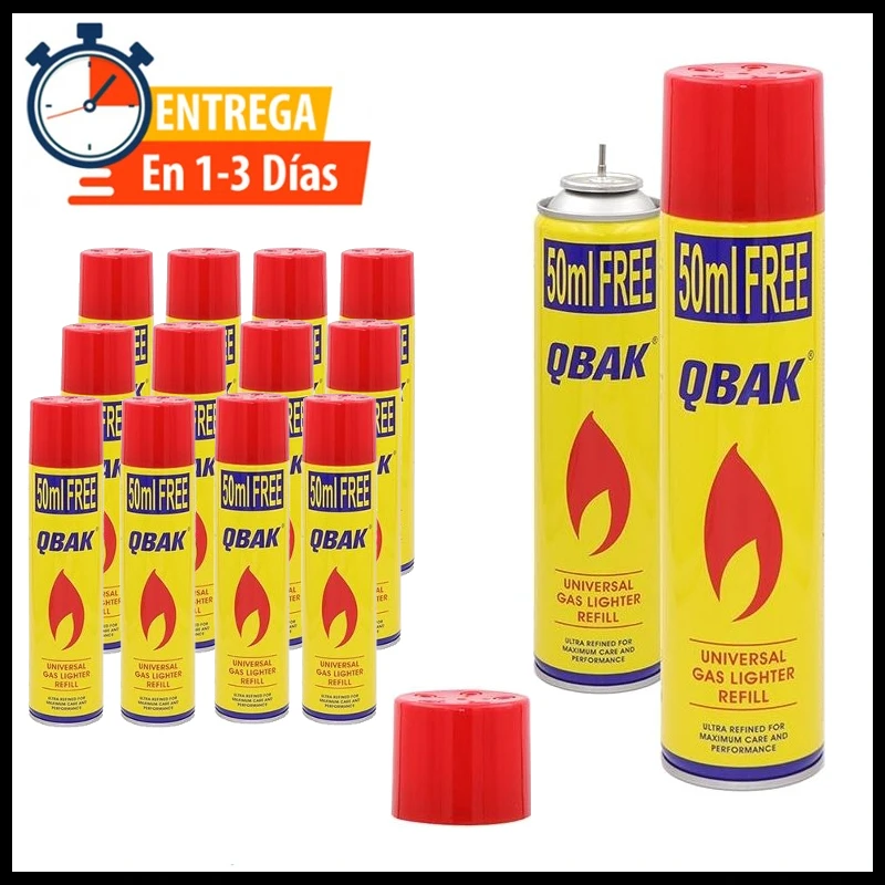 Gas para Recargar Mecheros, Encendedor, botella de Gas para carga de encendedor 300ml. Universal