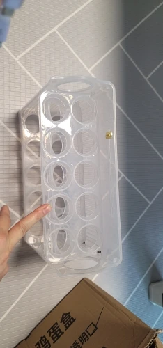 Space-Saver Egg Box with Auto-Flip Design - Freshness-Assured Refrigerator Door Egg Holder, Kitchen Organizer photo review