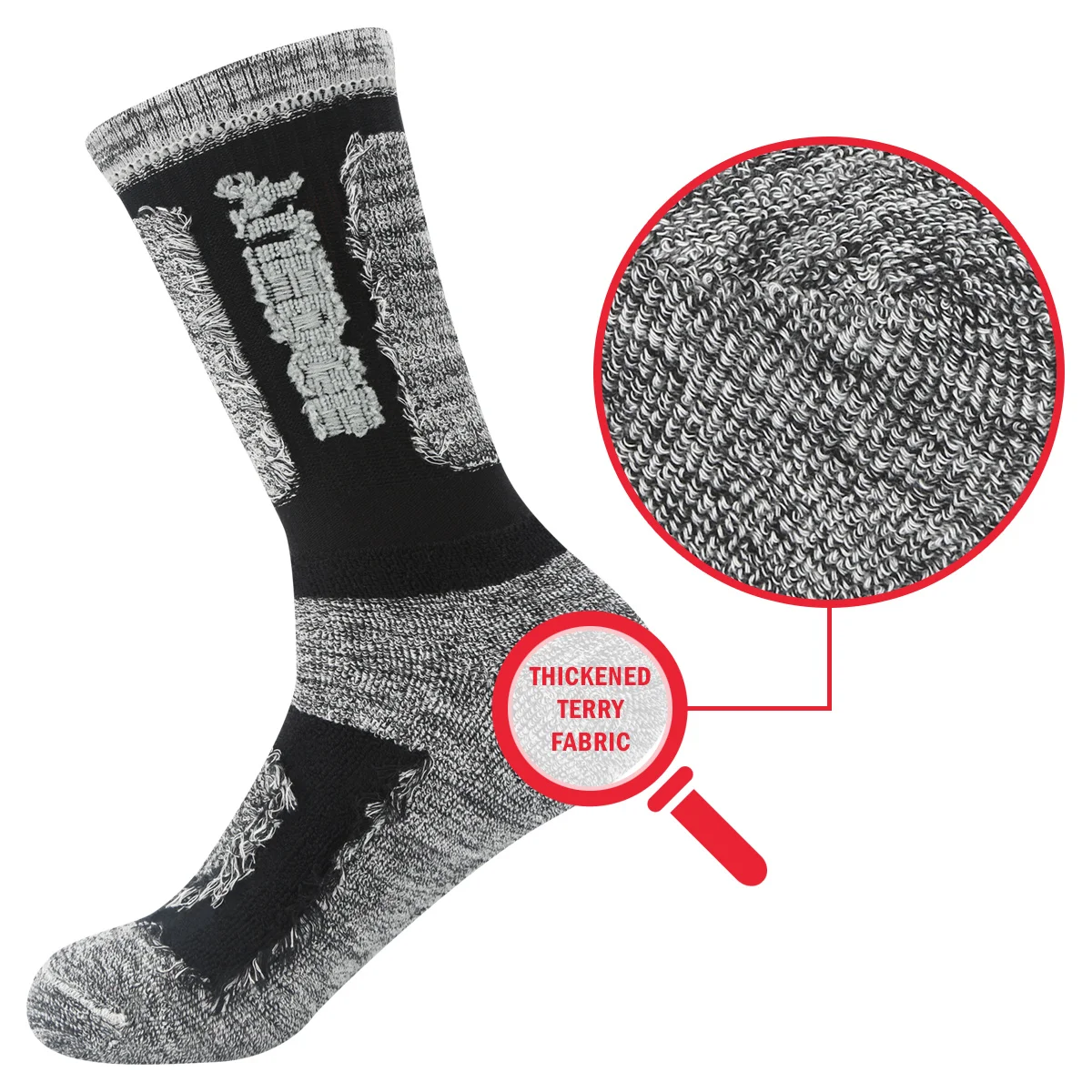 Mens Moisture Wicking Cushioned Thick Sports Athletic Crew Socks Mid Calf Walking Hiking Socks for Men Size 37-44/44-46EU YUEDGE mens socks