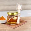 Mini Honey jars-Hexagon honey jars with wooden spoon, bee pendant,Glass Honey jars with lids, Baby Shower, Wedding Favors 5