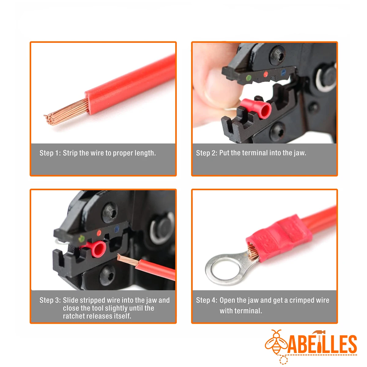 SN-02C CRIMPING TOOL TERMINAL CRIMPER PLIERS (0.5-2.5 mm^2) 5
