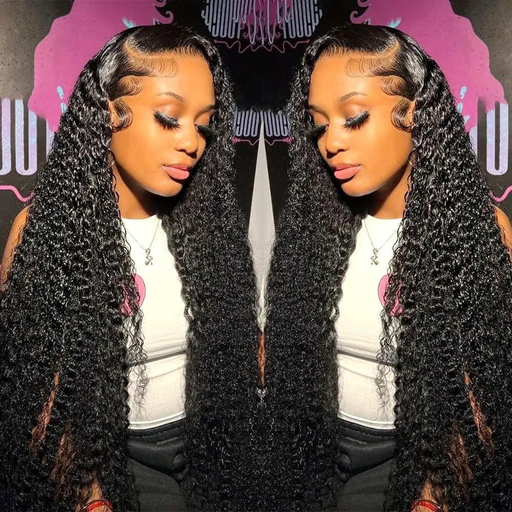 

Water Wave Wigs Lace Front Human Hair 180 Density Glueless Wig Pre-Cut Swiss Lace Wig Natural Wave Curly Human Hair Wig For Wome