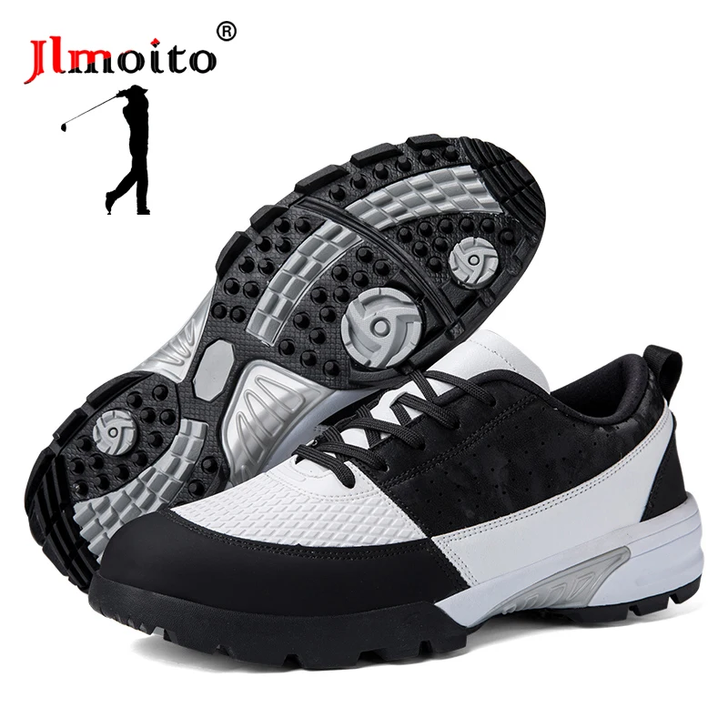 

Waterproof Golf Shoes Men Women Leather Non-slip Spikeless Golf Sneakers Light Golf Training Sneakers Golf Athletic Shoes Black