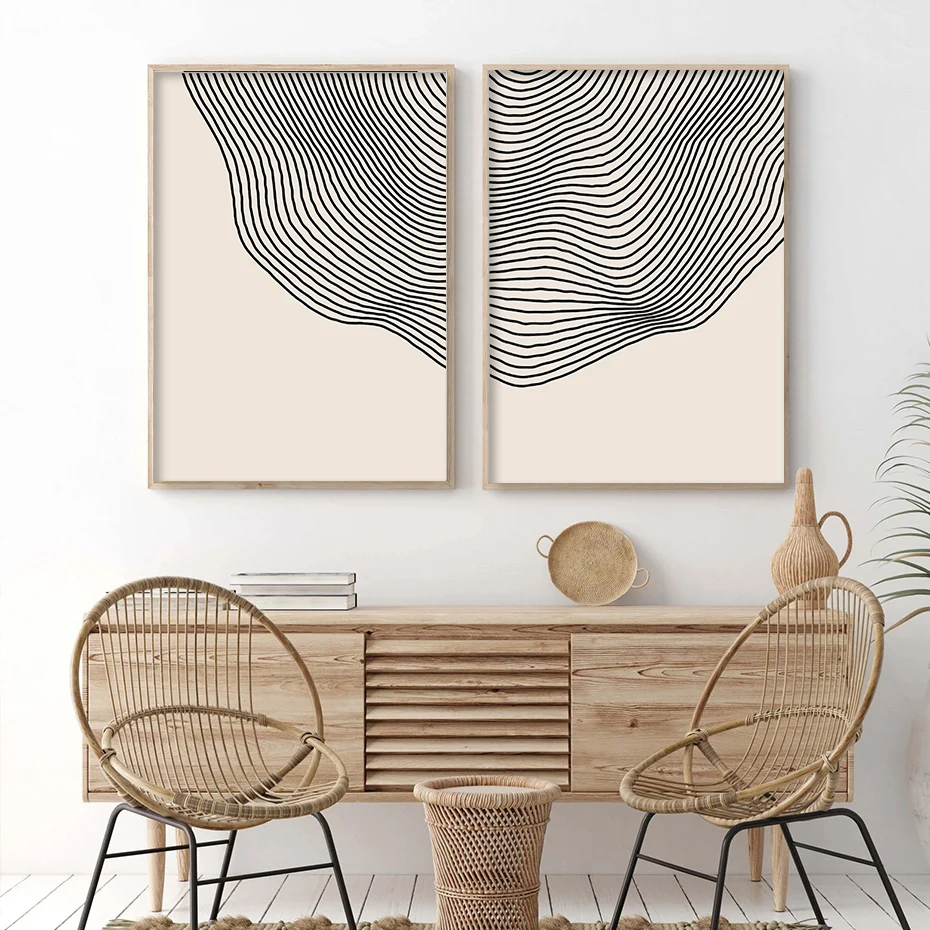 Abstract Line Canvas Wall Art