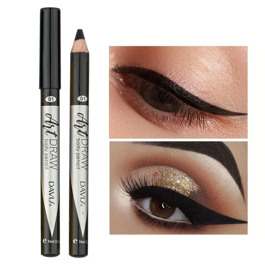 15 Color Eyeliner Lip Liner Pen Black Blue Multicolor Metallic Pearly Glitter Matte Finish Punk Smokey Style Makeup Pen
