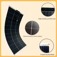 Panneau solaire flexible ultra-fin de 125 W, panneau photovoltaïque en silicium monocristallin pliable, installation étanche sur les toits de camping-cars et de yachts. 2
