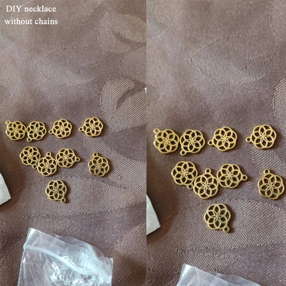 EUEAVAN Collana Donna Mandala Fiore Della Vita - Acciaio Inox 316, Ciondolo Fiore Di Loto, Catena Delicata, Regalo