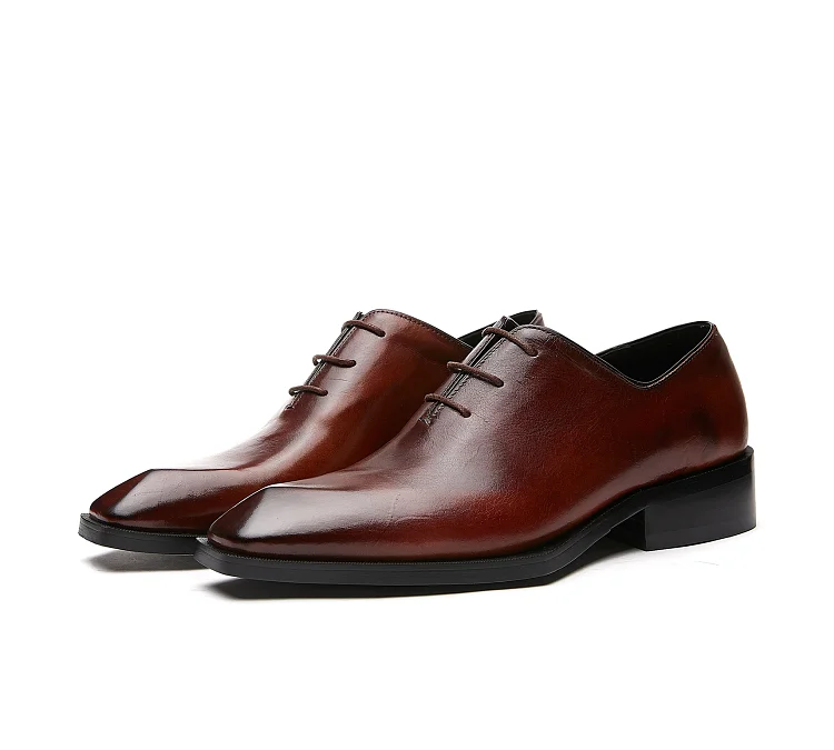 

Leather shoes men oxford black brown cowhide professional wedding banquet business formal dress top quality