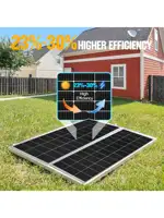 Panneau solaire rigide en verre PT haute efficacité 120W, étanche IP68, cellule solaire monocristalline 12BB pour camping-car, yacht, camping, extérieur 4