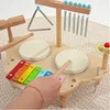 Montessori Music Toys Baby Xylophone Toys Wooden Drum Set Kids Percussion Instruments Music Enlightenment Early Education Toys 2