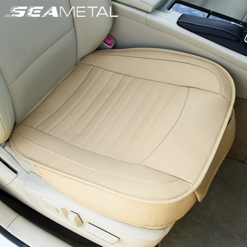 Car Seat Covers SEAMETAL Breathable Four Seasons Pu Leather Anti Scratch Round Protector