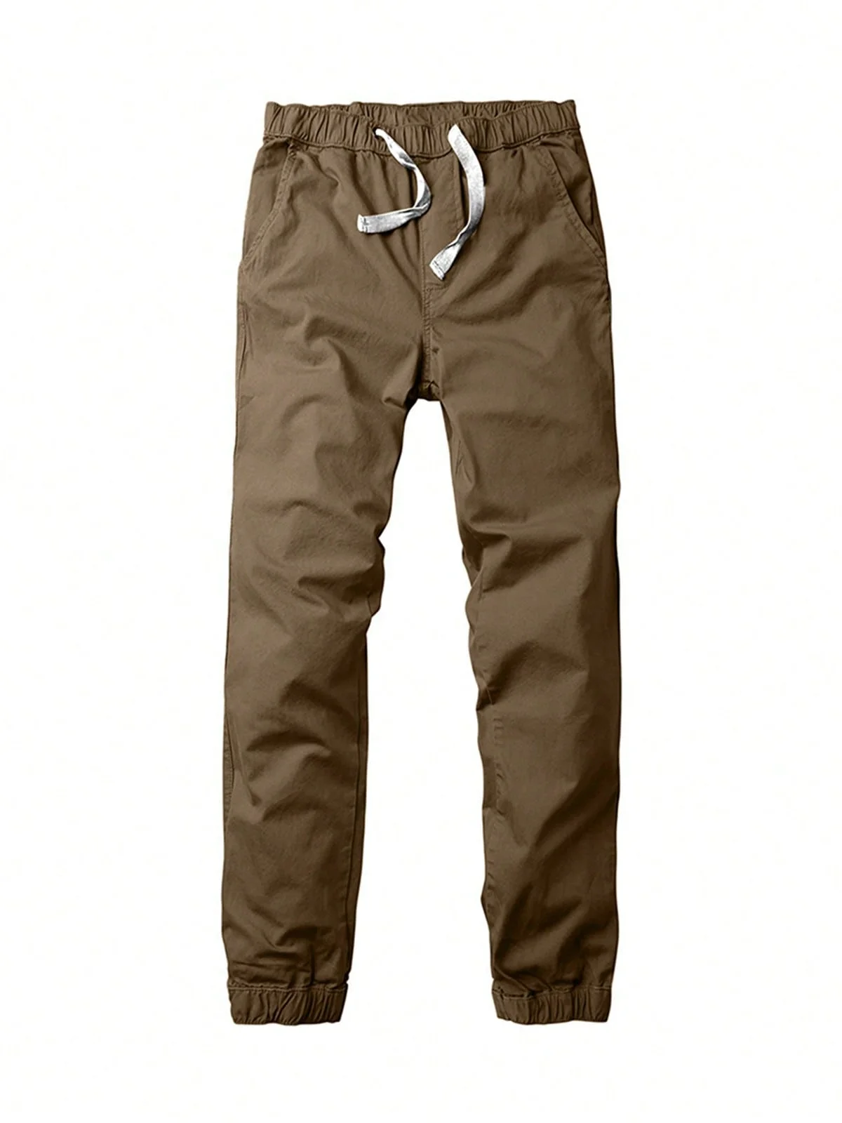"Men's Elastic Waist Drawstring Jogger Pants with Elastic Cuffs 5