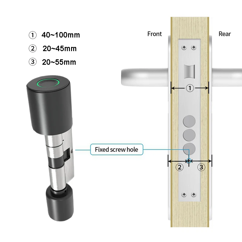 Nuki Smart Lock 4th Gen for Euro Cylinder Profile Keyless Smart Door Lock  White