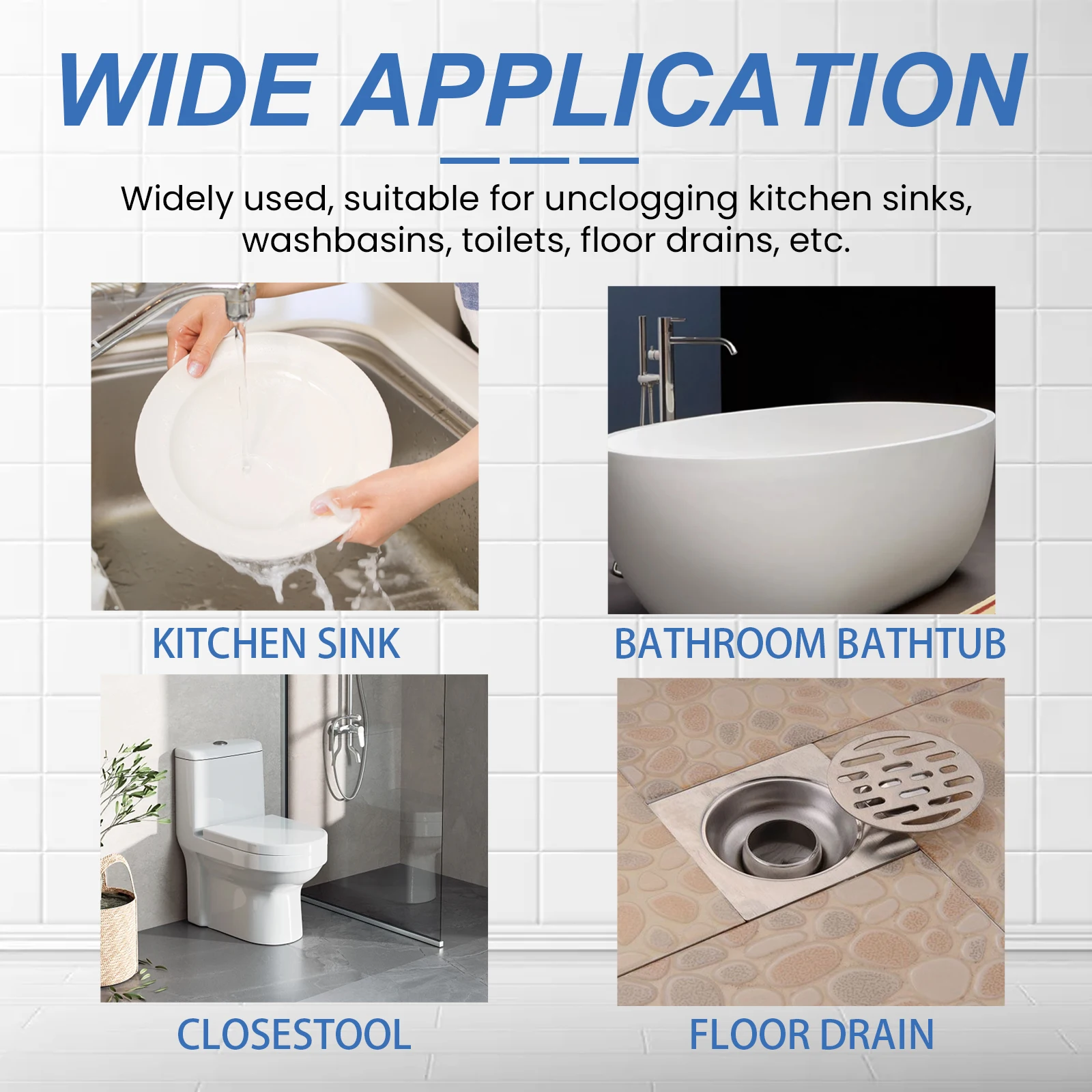 Drain Pipe Dredge Agent for Clog Removal and Odor Control