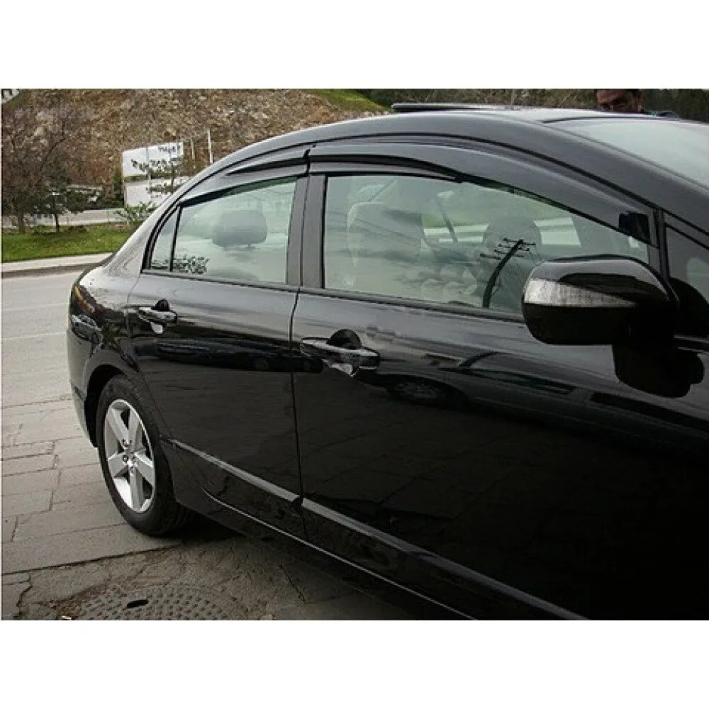 For Honda Civic 2006 2011 Wind Deflector Rain Guard Sunshade Curtains