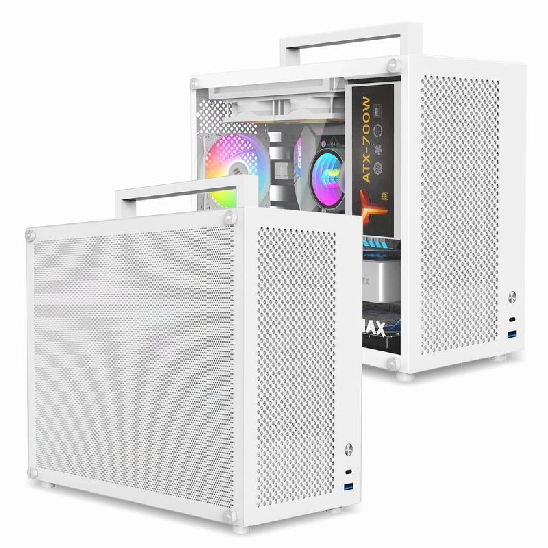 METALFISH S5 MAX Computer Case Gaming PC Chassis Support MATX/ITX 24.5*24.5cm SFX/ATX PSU 135 Mid Tower /180 WaterCooling Cooler