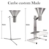 Manual Filling Machine Stainless Steel Large Diameter Feeding Hopper Packaging Vacuum Bag Oil Proof Sub-Packing Machine Funnel 5