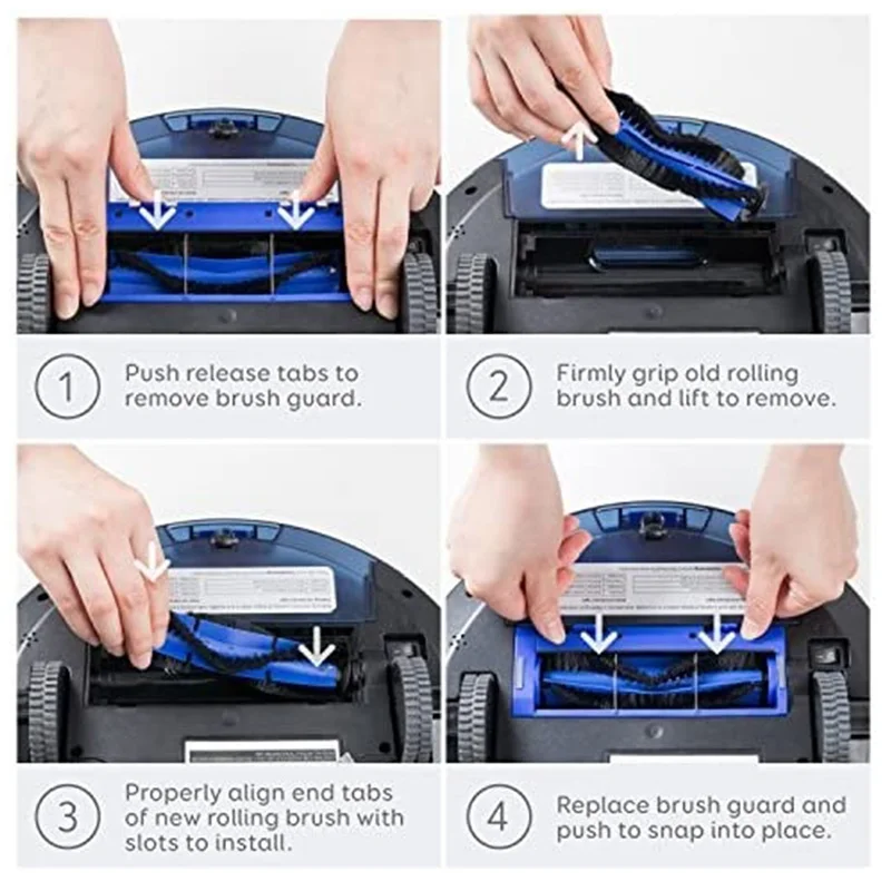 Enhanced Robot Vacuum Replacement Accessory Kit with Main Roller, Side Brush, Pre-Filter, and HEPA Strainer