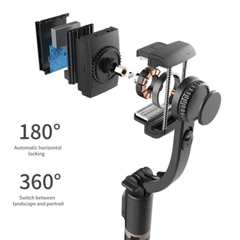 Roreta 2023 NEW Gimbal Stabilizer Selfie Stick Foldable Wireless Tripod with Bluetooth Shutter Monopod for IOS Android 3