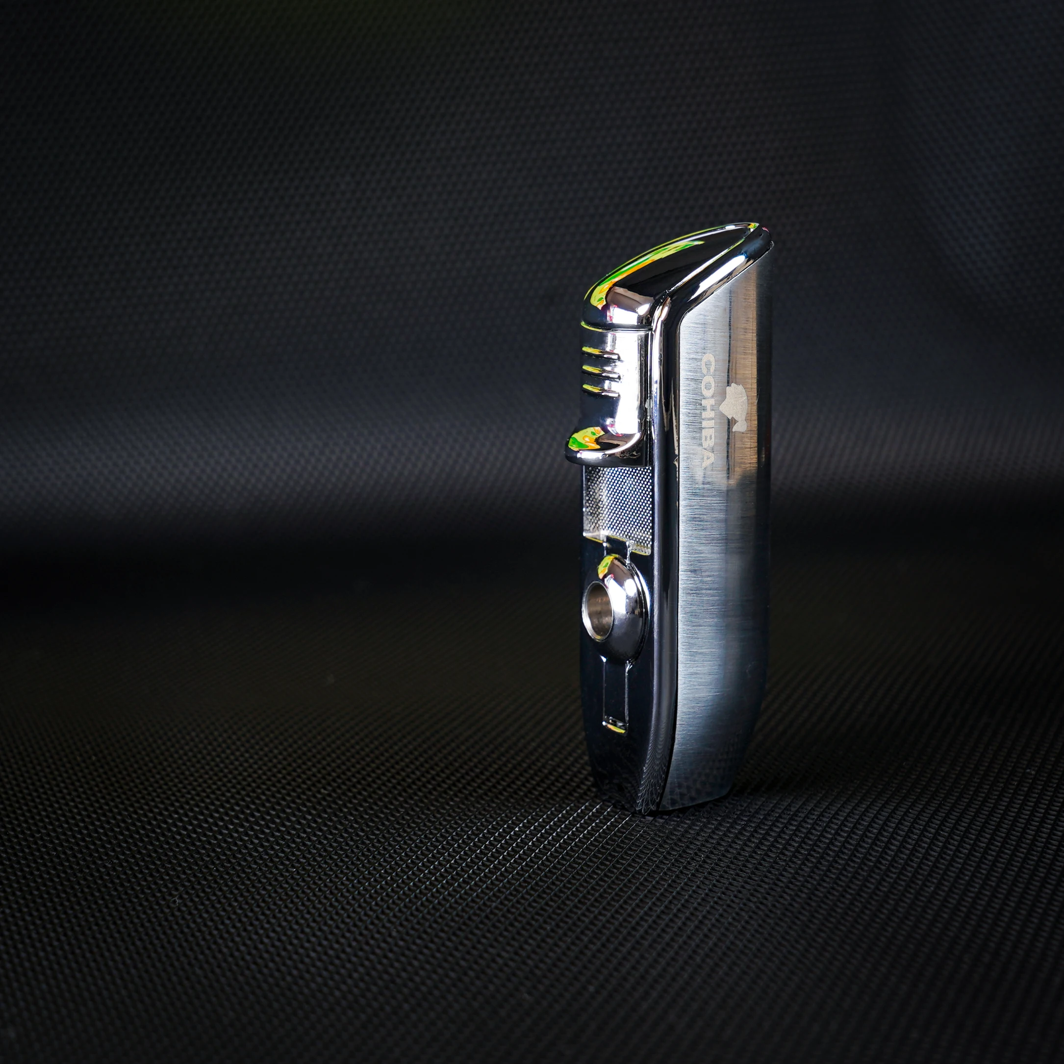 Cohiba-Creative Inflável Windproof Metal Isqueiro, Três Chama Azul Direta, Acessórios para charutos Multifuncionais, Caixa de presente, Novo, 2023