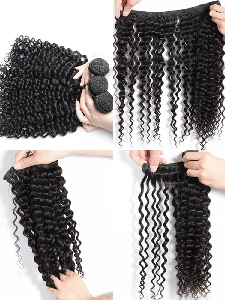 Deep Wave Human Hair Bundles Curly Hair Remy Loose Deep Wave Hair Bundles Brazilian Weaving 28 30 40 42 Inch Natural Human Hair 6