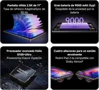Xiaomi Redmi Pad 2 Tablette WiFi, Écran 11" 2.5K 90 Hz, Processeur MediaTek Helio G100‑Ultra, Batterie 9000 mAh, Charge rapide, WiFi 5 IPv6, HyperOS, Appareil photo 8MP, 100% Authentic & Brand New 2