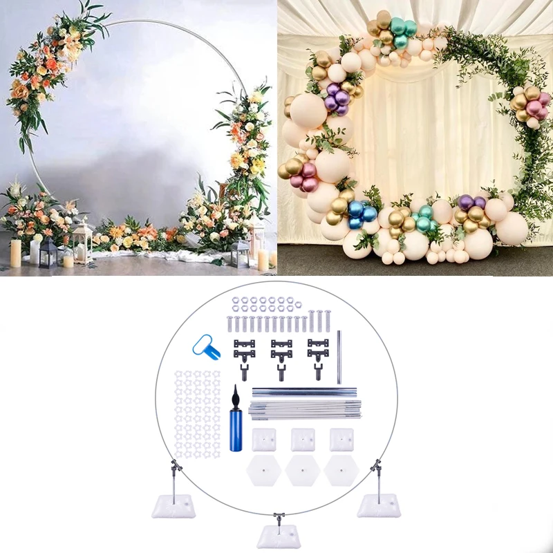 Arche Ronde Pour Ballons, Base De Poteau, Support De Cadre De Couronne En  Plastique, Décoration De Fête Prénatale, Anniversaire, Mariage - AliExpress