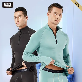 52025 Intimo termico da uomo con cerniera calda – Miscela di lana merino premium per un massimo di morbidezza e calore. Strato base funzionale con cerniera 1