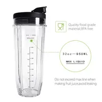 Tasse de mélangeur pour presse-agrumes Ninja, ensemble de tasses de grande capacité de 24oz/32oz, pièces de rechange pour mélangeurs 4