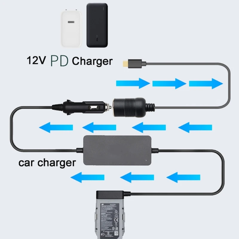cigarette lighter plug usb c USB C PD Male to 12V 60W Car Cigarette-Lighter Socket Female Converter Cable  for 12V Car Powered devices GPS DVR High Quality