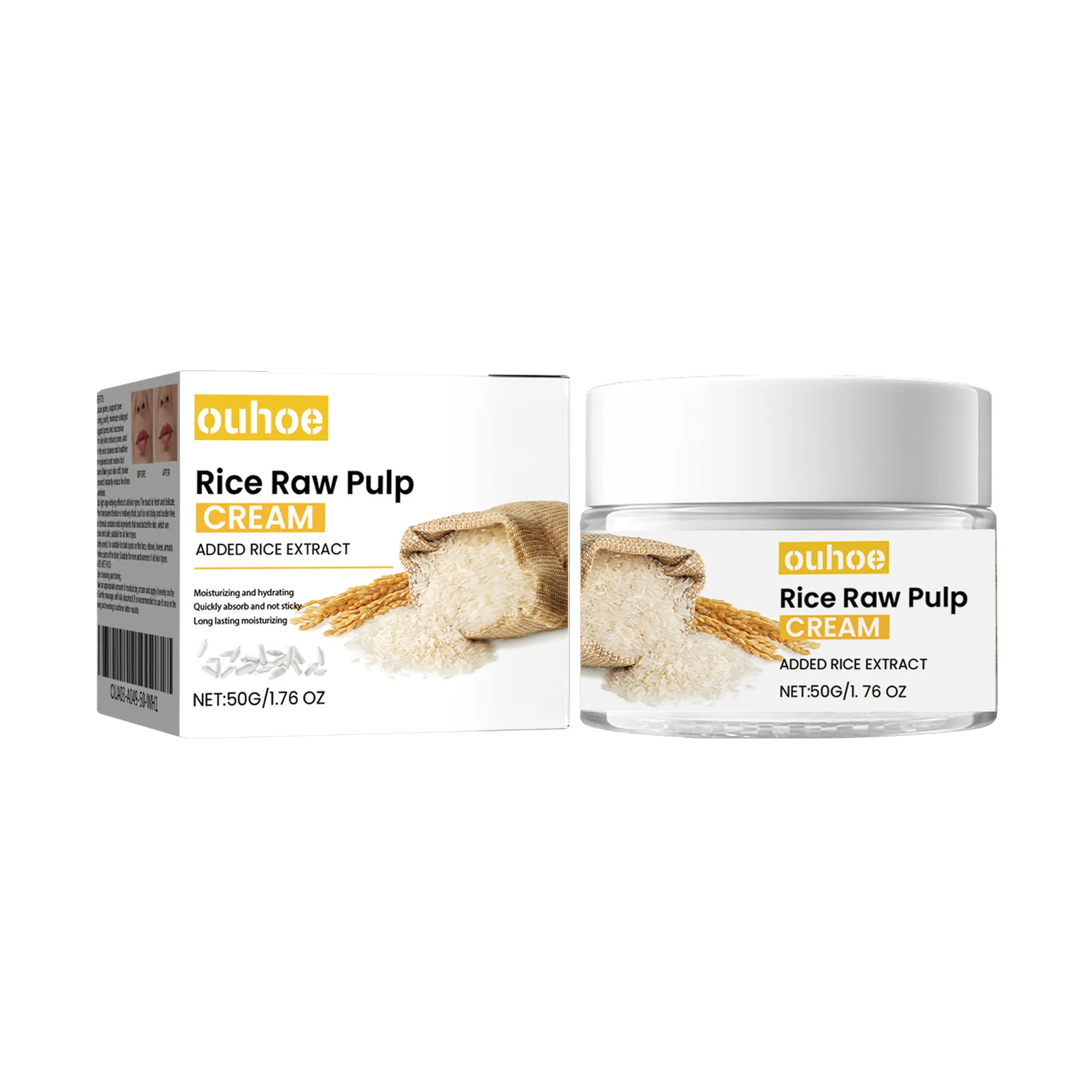 Crema viso schiarente al riso bianco anti età antirughe_voghion.com