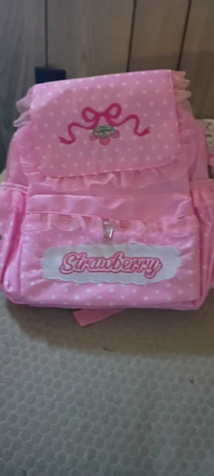 Pink Strawberry Backpack - Jojifuku Aesthetic photo review