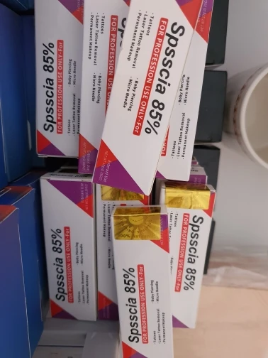 85% Spsscia Multipurpose Numbing Cream lidocaine 8% for Cosmetic tattooing/Permanent Makeup/Piercings/Waxing/Microblading/Laser photo review