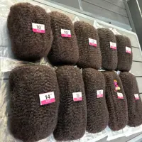 10-18 pouces 4C Afro crépus en vrac Extensions de cheveux humains sans trame 30 ou 50 g/paquet brésilien Remy en vrac pour Locs Micro torsion tressage cheveux 4