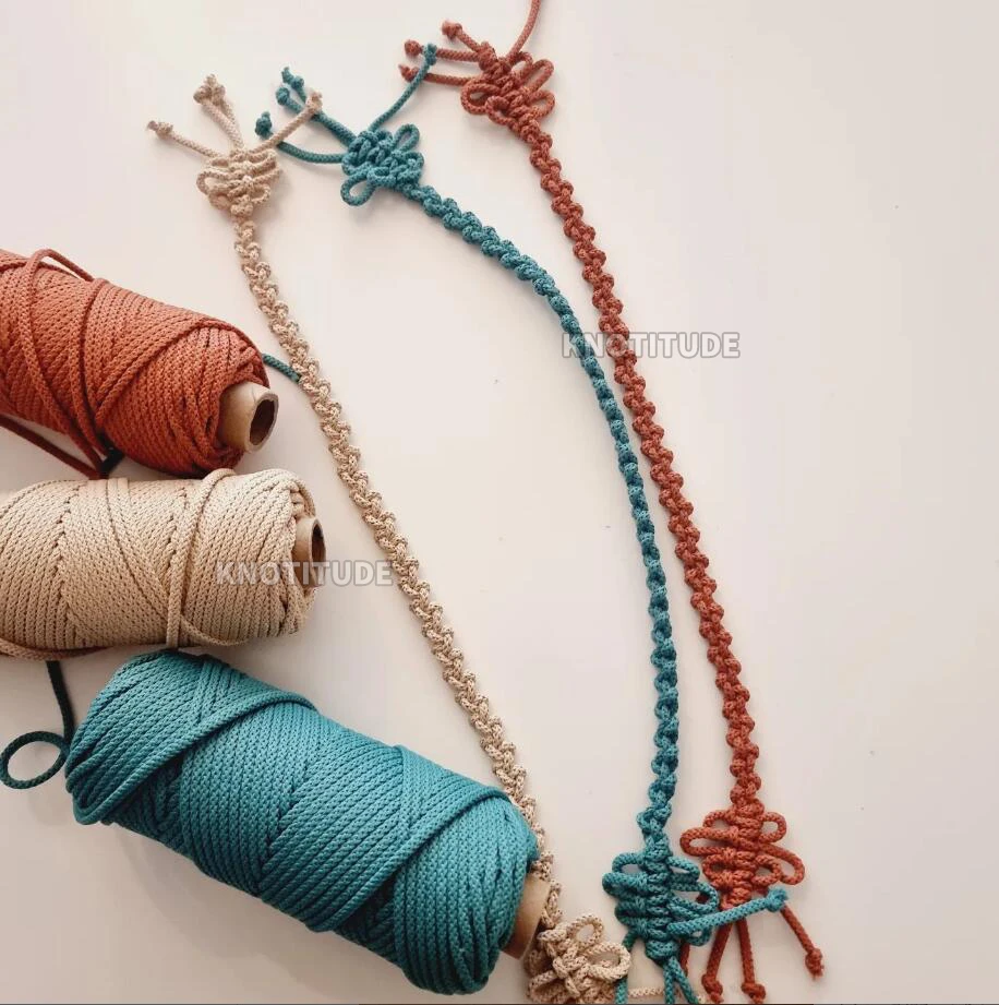 3.5MM Polyester Knitting Cord Macrame braid cord for Hand Knitting & Bag Making Rope Rug Making cord 6