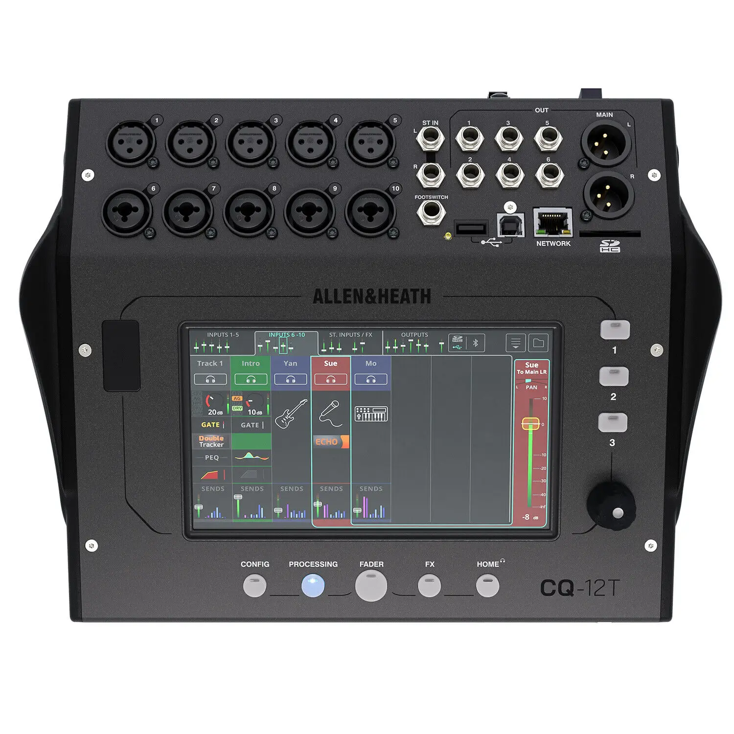 

HOT SALES Allen & Heath CQ-12T Compact 10-Channel Digital Mixer with 7" Touchscreen