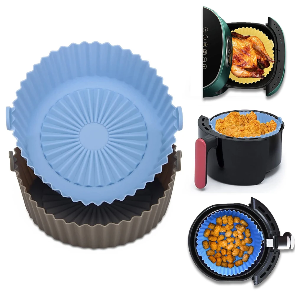 Silicone Mold Airfryer Reusable Air Fryer Utensils Fried Oven Tray