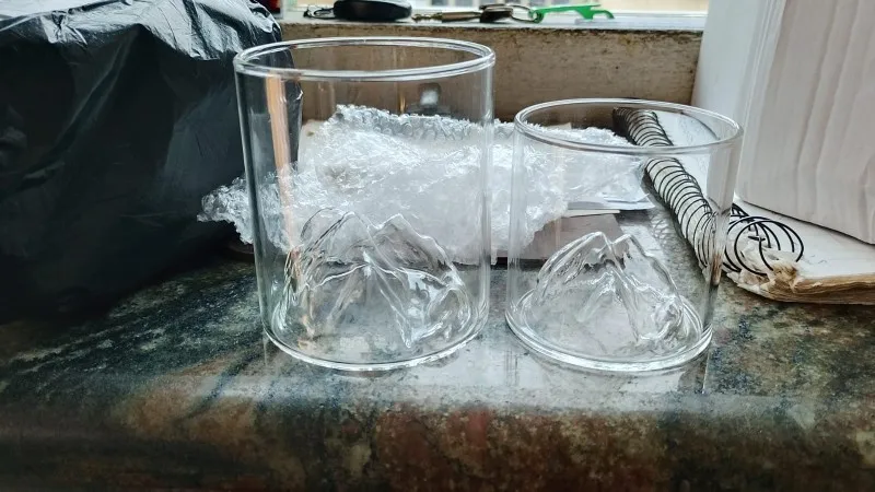 3D Landscape Cup Wine Whiskey Beer Tea Coffee Cup Glassware Mountain Crystal Glass for Drinking Bourbon Scotch Cocktails photo review