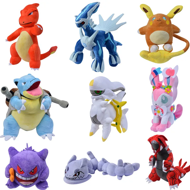 Pokemon Plush Toy Doll Arceus Gengar Groudon Giratina Butterfree Mewtwo Soft Stuffed Plush Dolls Toys For Children's Gift takara pokemon gengar plush backpacks large capacity purple backpack lover s bag mochilas travel bags for girl boy children kids